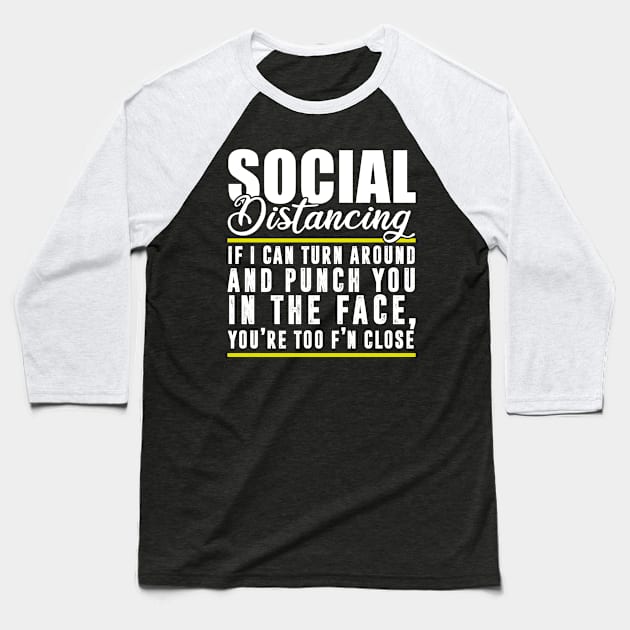 Social Distancing Baseball T-Shirt by mintipap